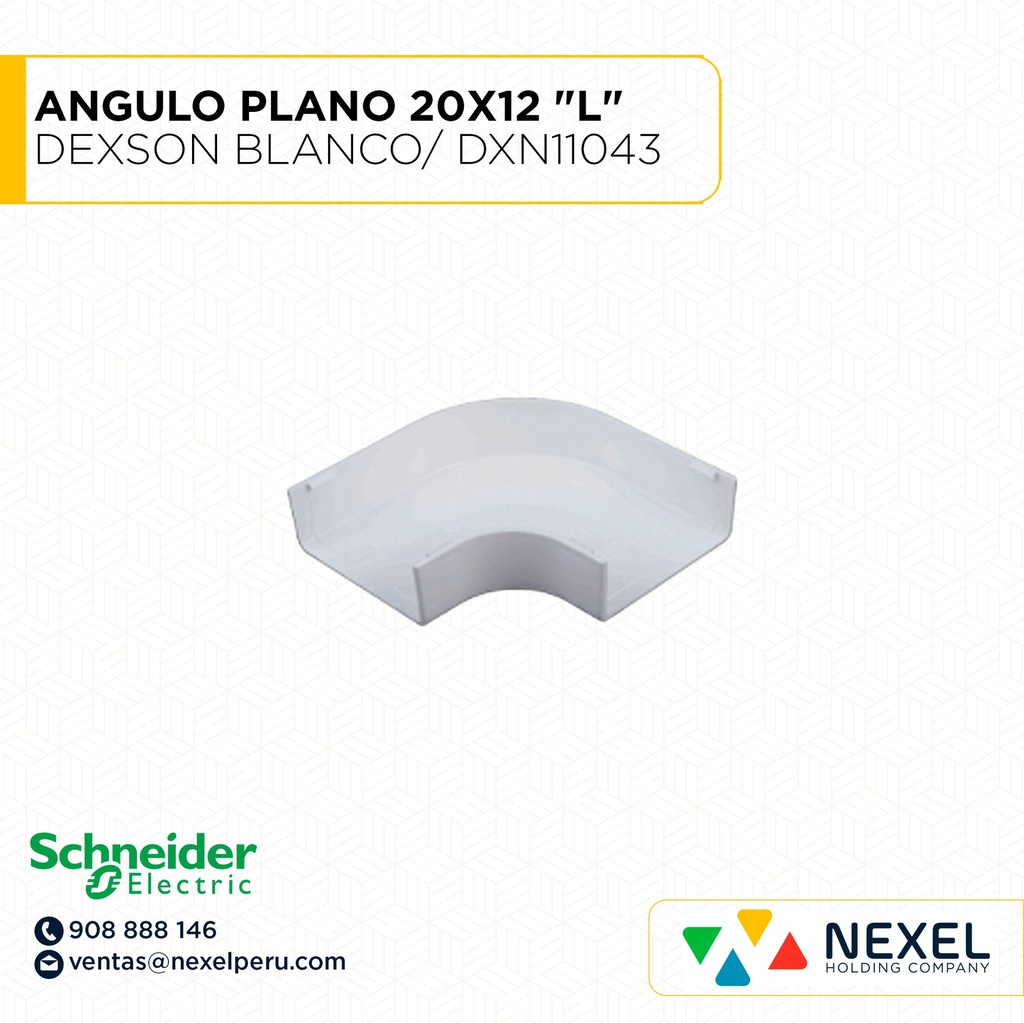 ANGULO PLANO 20X12 "L" DEXSON BLANCO/ DXN11043 SCHNEIDER