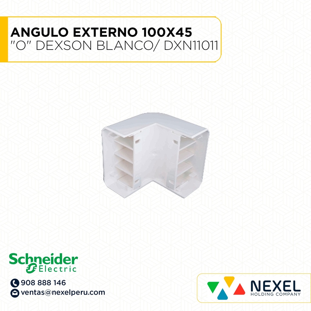 ANGULO EXTERNO 100X45 "O" DEXSON BLANCO/ DXN11011 SCHNEIDER