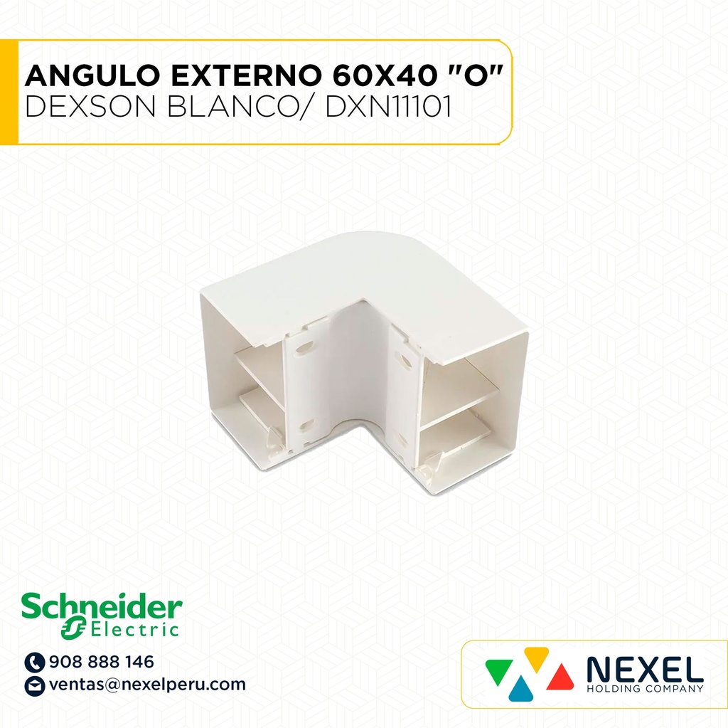 ANGULO EXTERNO 60X40 "O" DEXSON BLANCO/ DXN11101 SCHNEIDER