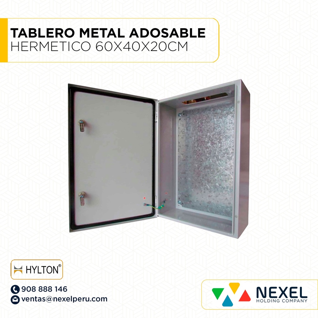 TABLERO METAL ADOSABLE HERMETICO 60X40X20CM IP65 IMPORTADO