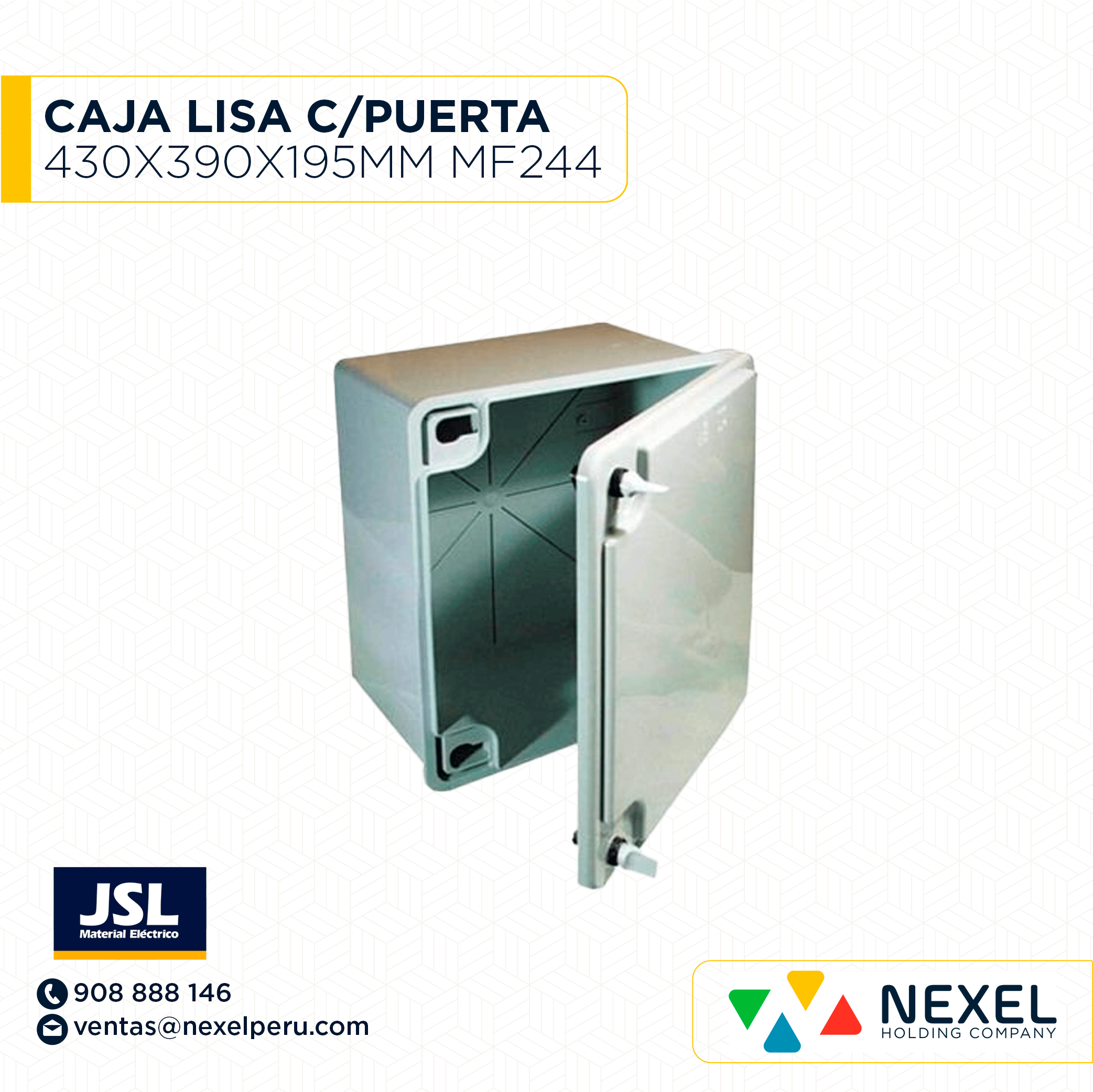 CAJA LISA C/PUERTA 430X390X195MM MF244 JSL
