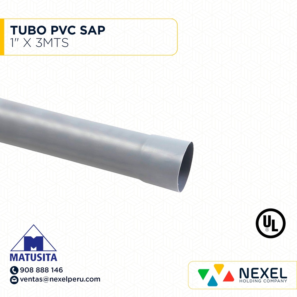 TUBO PVC SAP 1" X 3MTS MATUSITA (OUTLET)