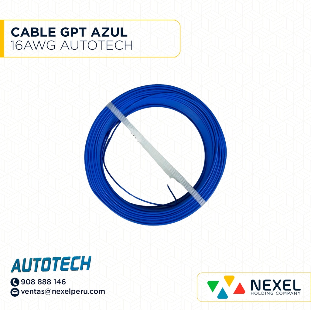 OUT-CABLE GPT 16AWG AZUL AUTOTECH