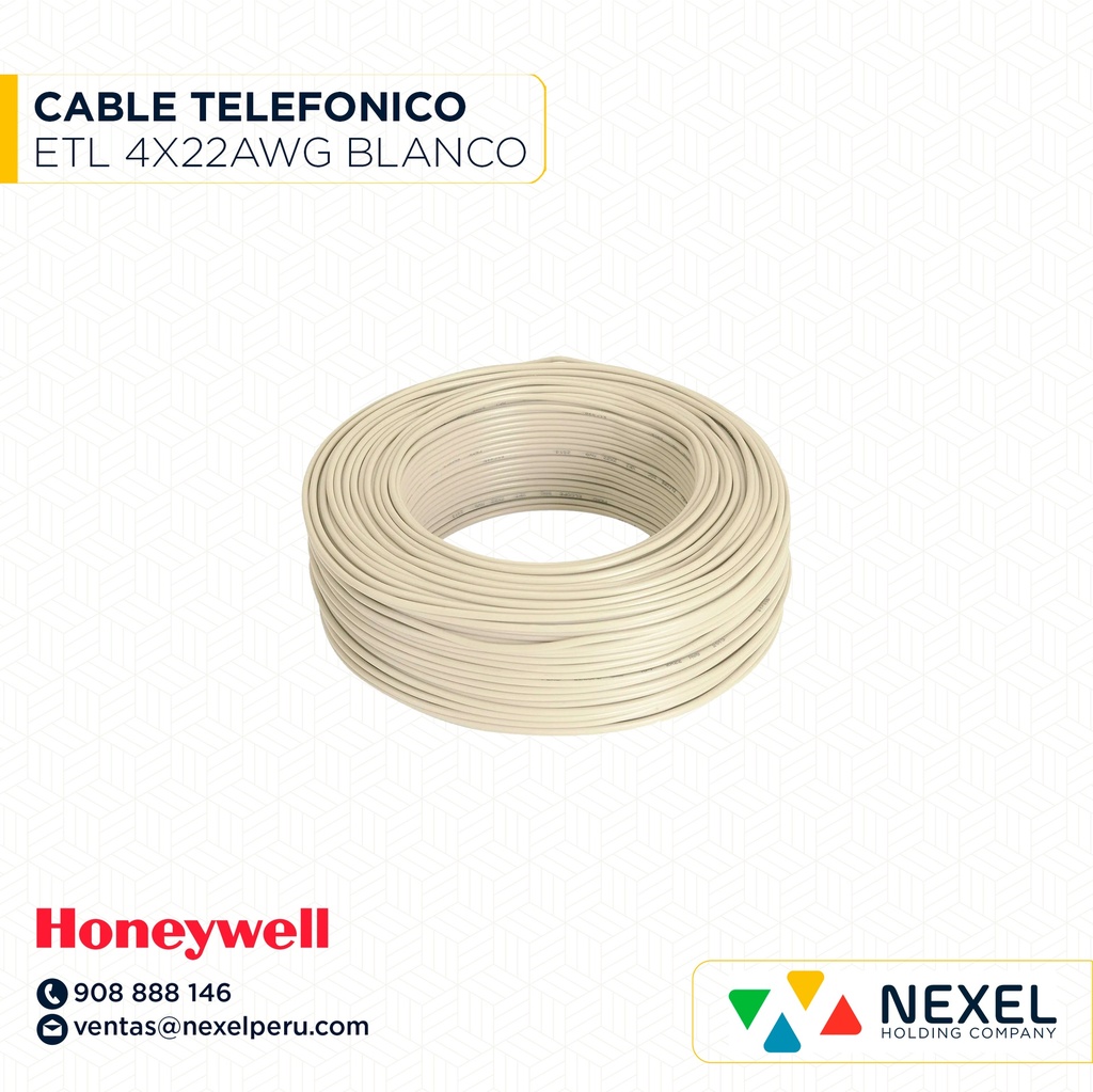CABLE TELEFONICO ETL CLASE 2 4X22AWG HONEYWELL