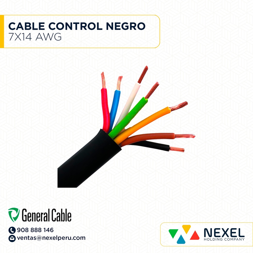 CABLE CONTROL 7X14AWG NEGRO GENERAL CABLE