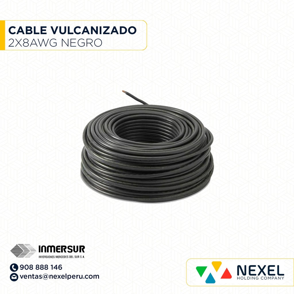 CABLE VULCANIZADO 3X8AWG NEGRO INMERSUR