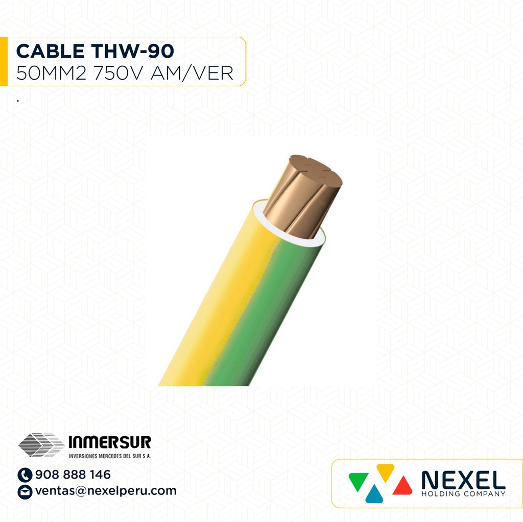 CABLE THW-90 750V 50MM2 AMARILLO INMERSUR