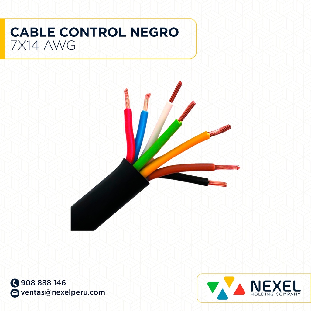CABLE CONTROL 7X14AWG NEGRO NACIONAL