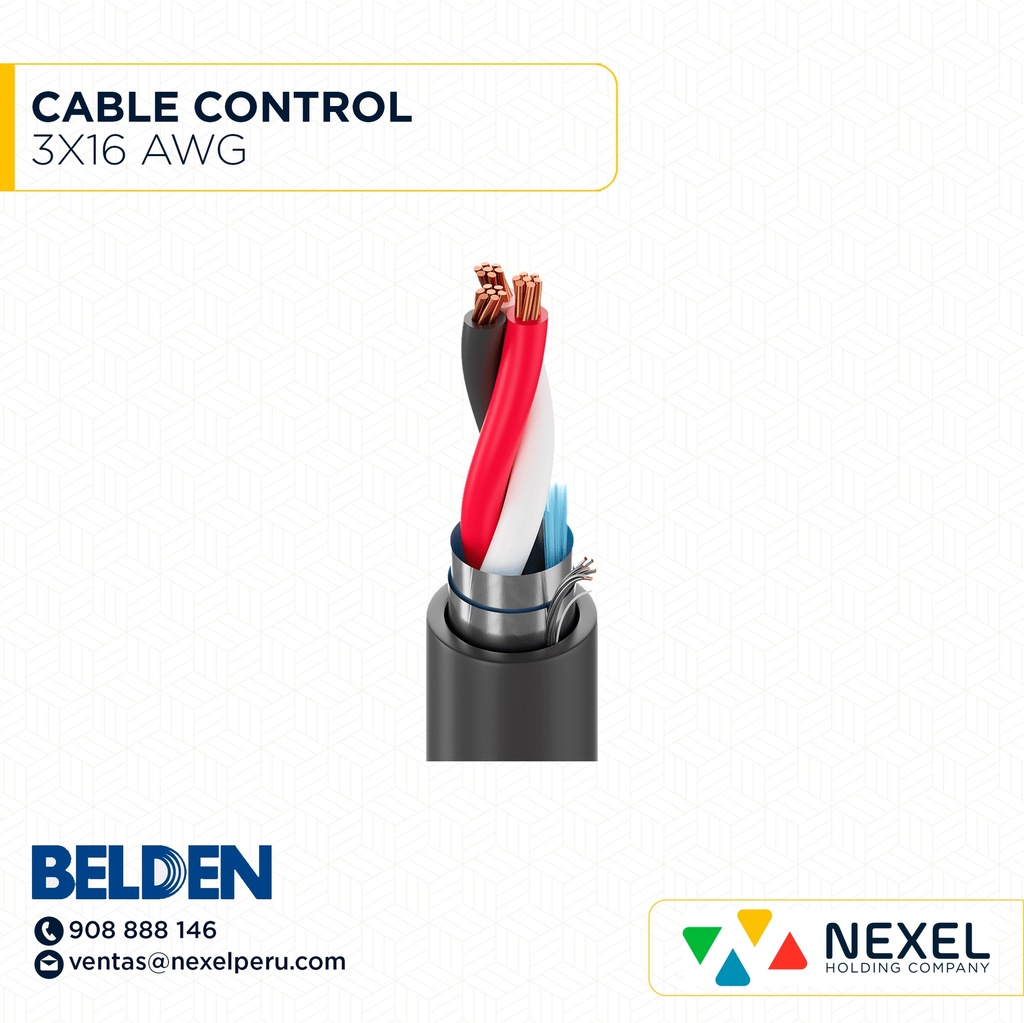 CABLE CONTROL 3X16AWG BELDEN