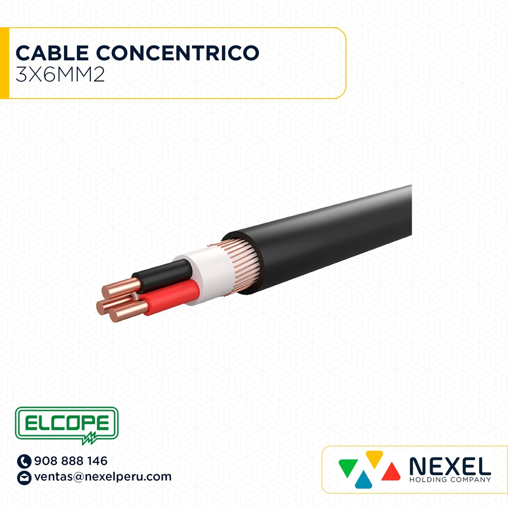 CABLE CONCENTRICO 3X6MM2 ELCOPE
