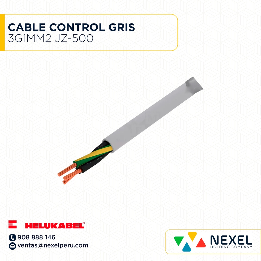 CABLE CONTROL 3G1MM2 GRIS JZ-500 HELUKABEL