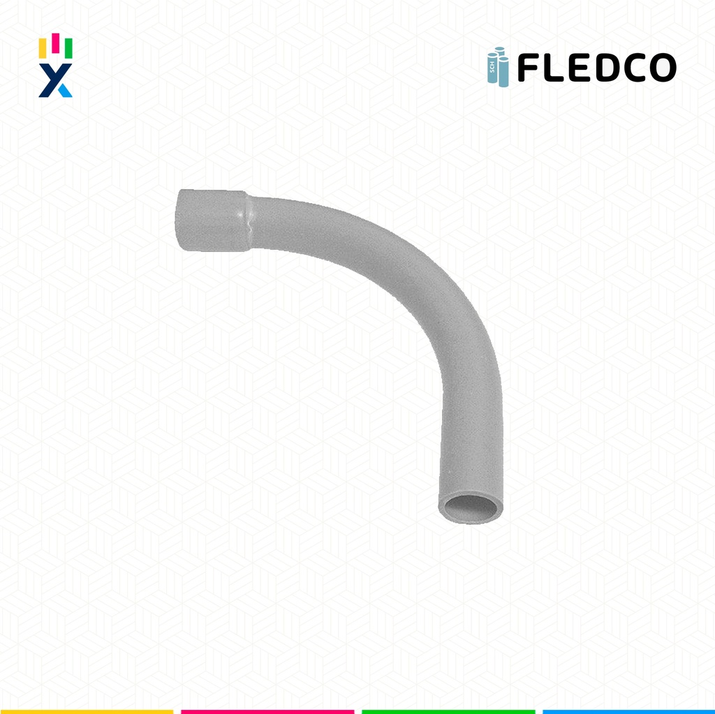 CURVA CONDUIT PVC 11/2" 90° SCH40 UL651 UV PROT. CC 3254 FLEDCO