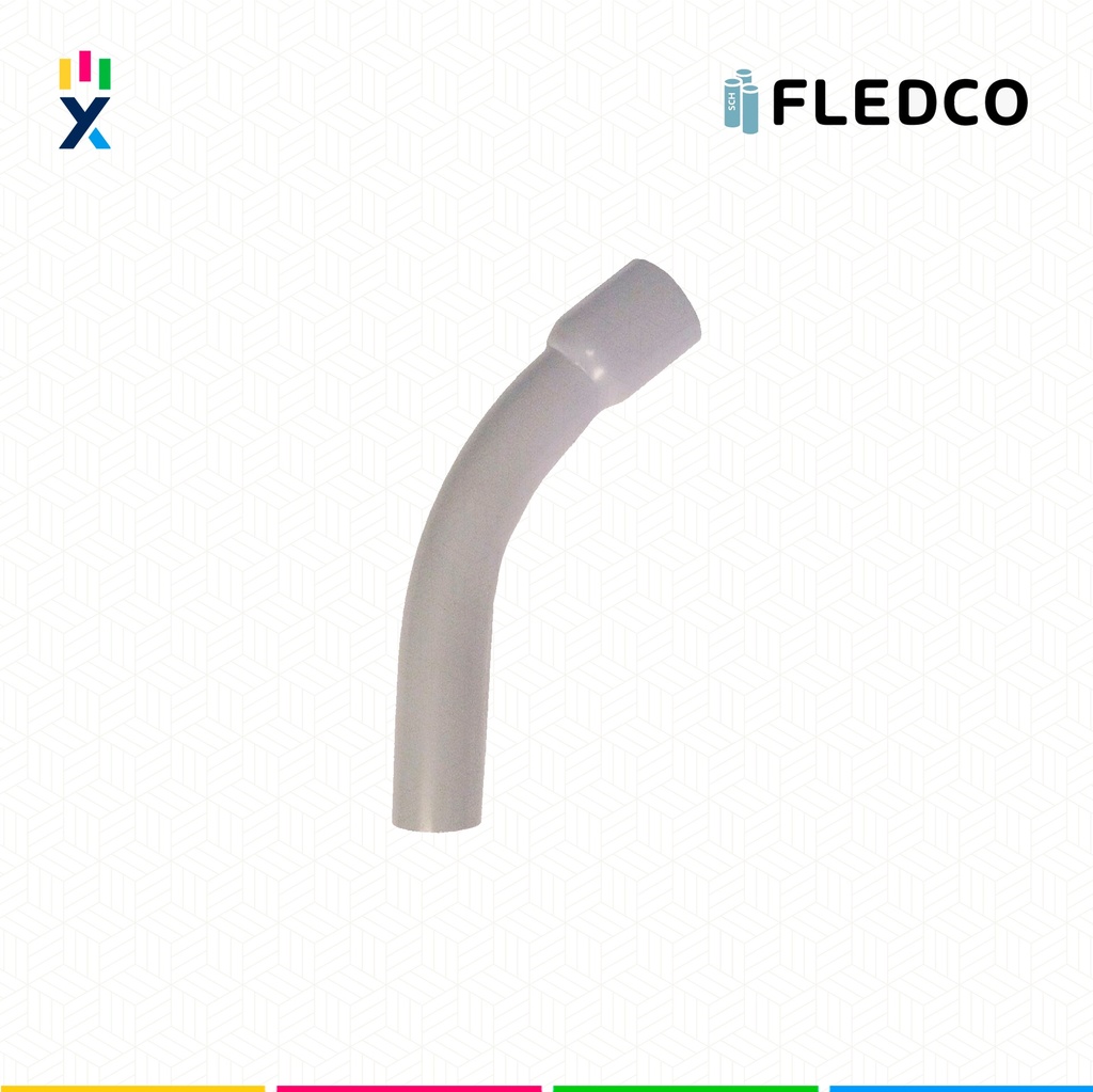 CURVA CONDUIT PVC 4" 45° SCH40 UL651 UV PROT. CC 3244 FLEDCO