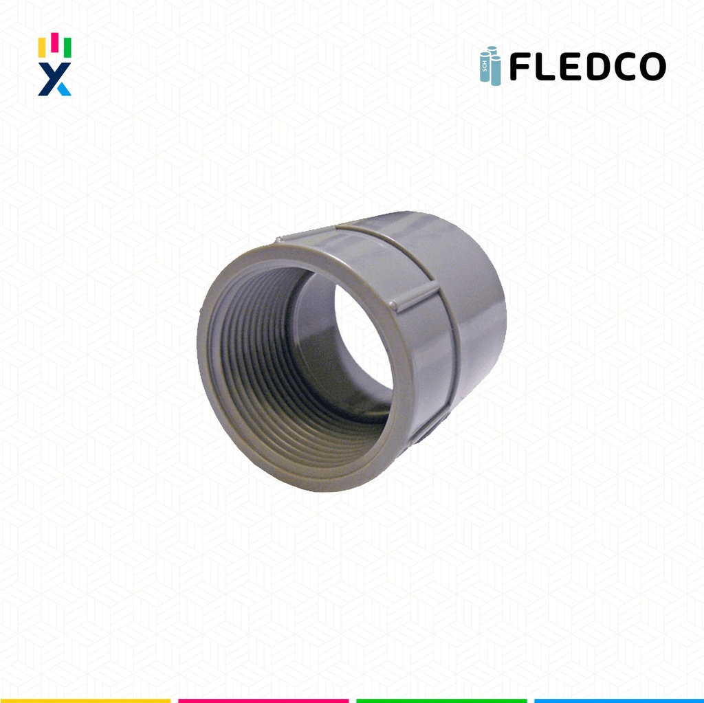 CONECTOR HEMBRA PVC 6" SCH40/80 UL651 UV PROT. CC 3328 FLEDCO