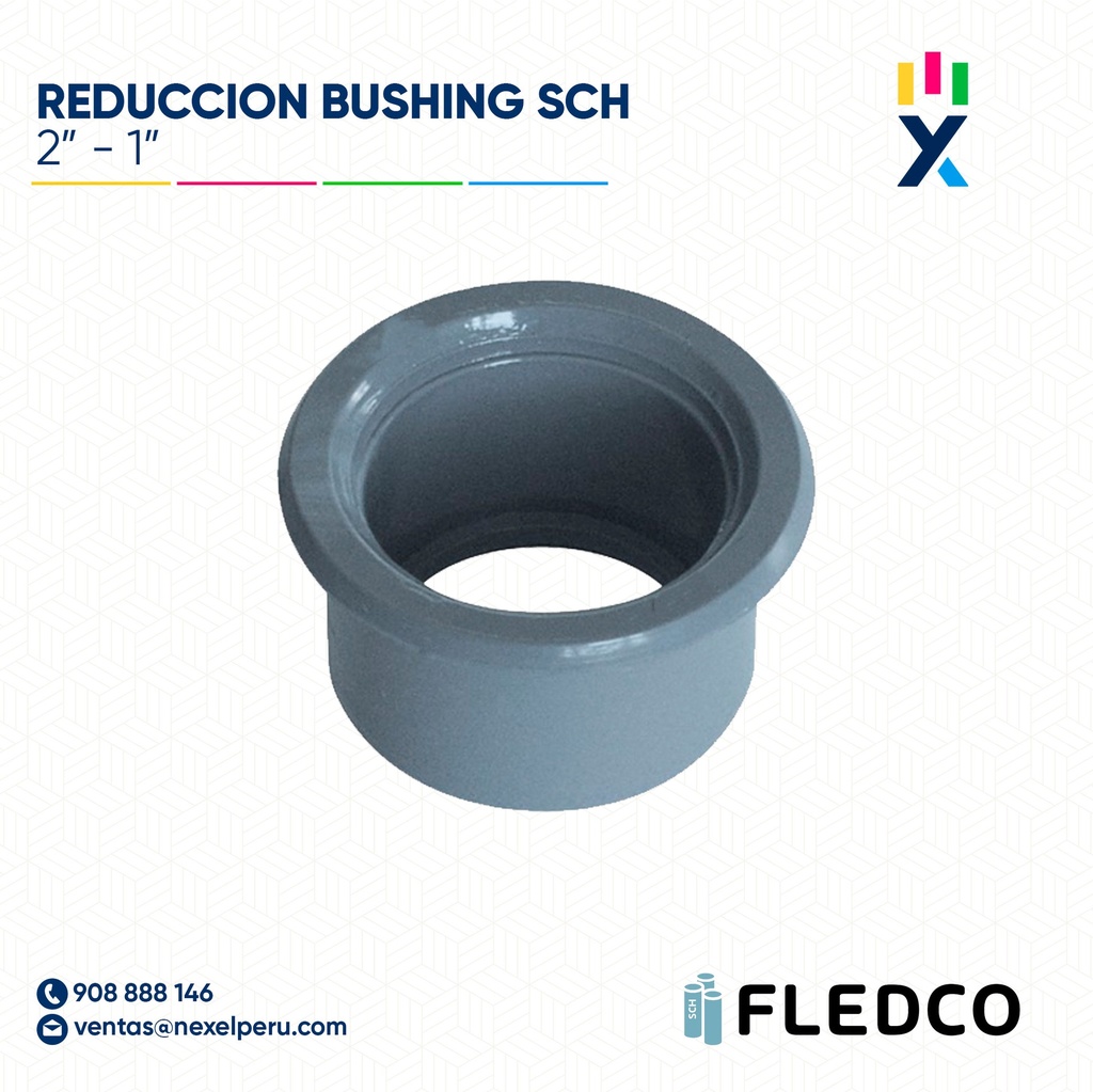 RED BUSHING (2" - 1") SCH40/80 FLEDCO