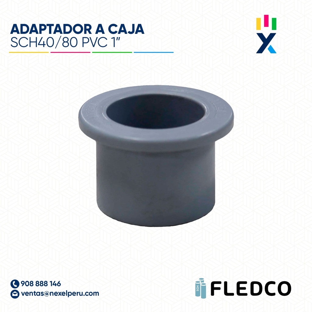 ADAPTADOR A CAJA PVC SCH40/80 1" FLEDCO