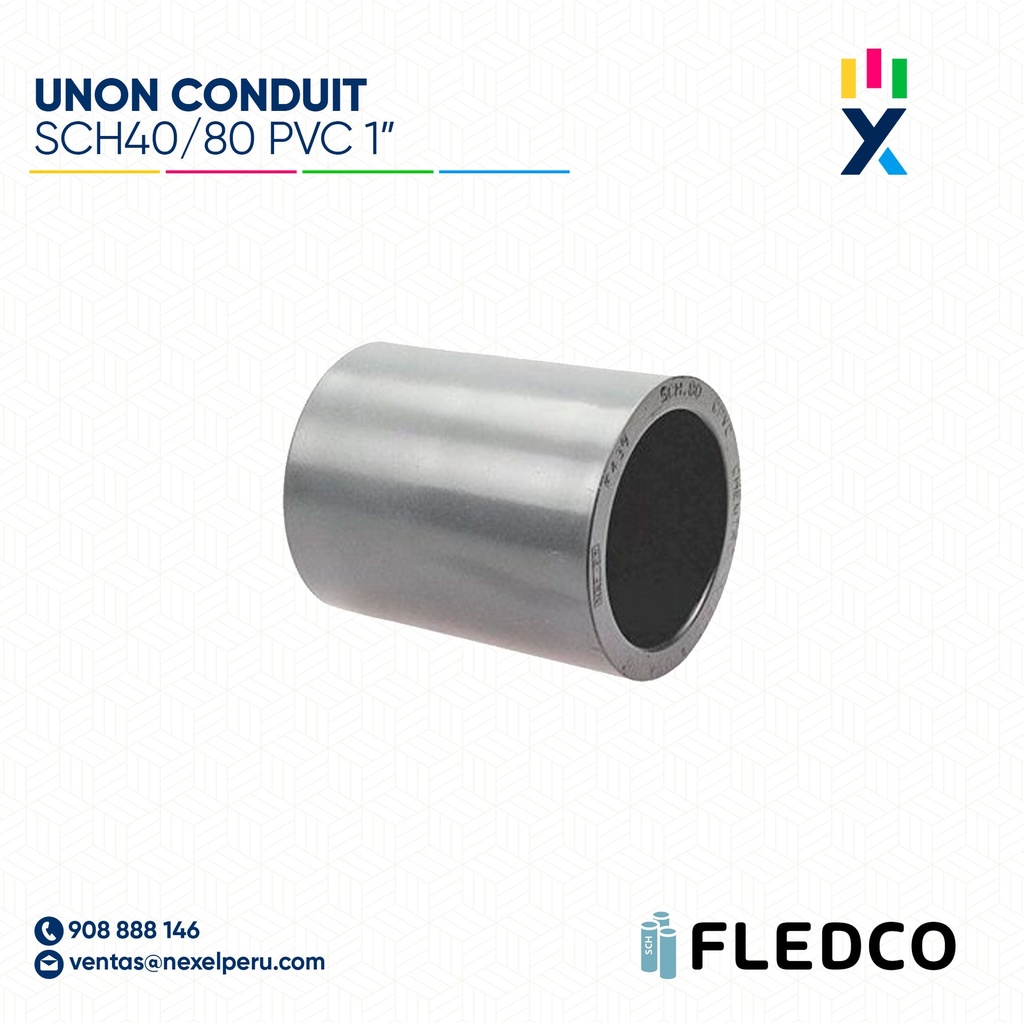 UNION CONDUIT PVC SCH40/80 1" FLEDCO