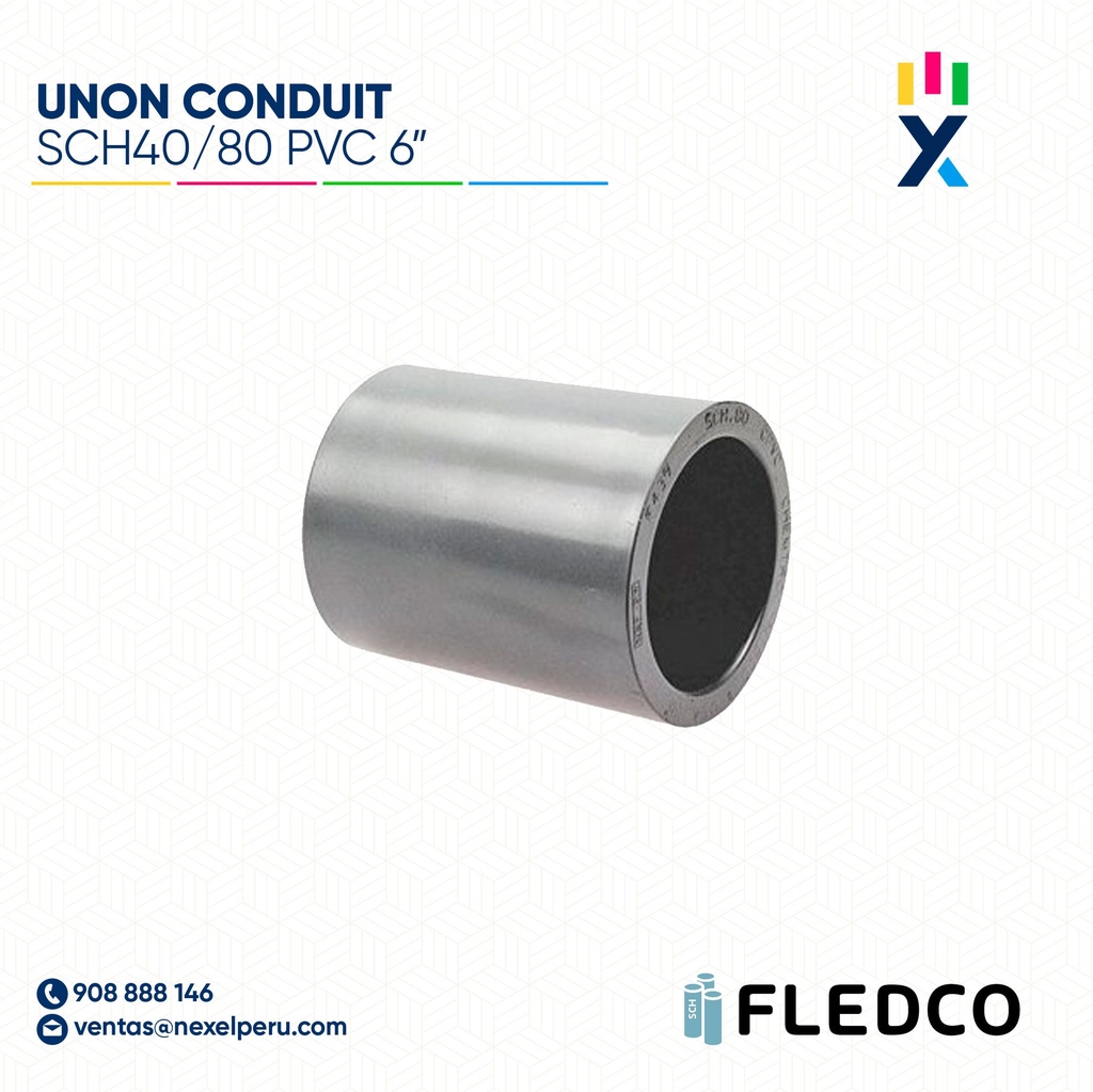 UNION CONDUIT PVC SCH40/80 6" FLEDCO