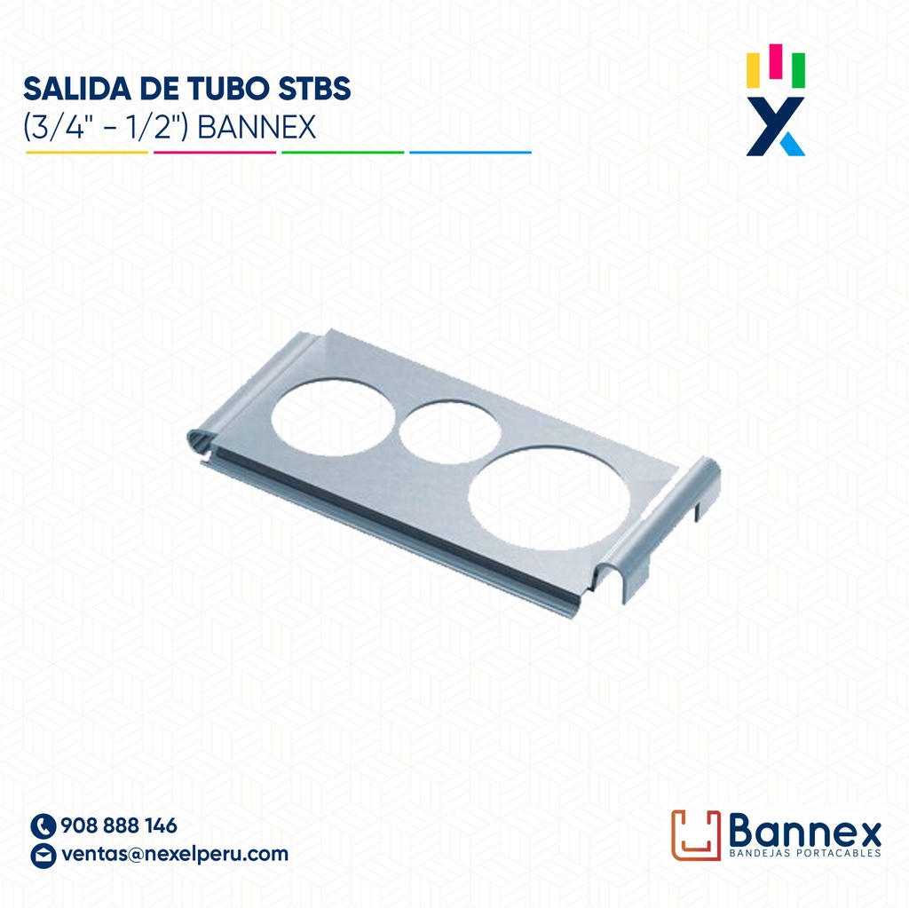 SALIDA DE TUBO STBS (3/4" - 1/2") BANNEX