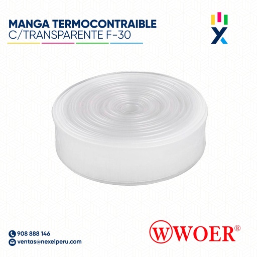 [F72285-6] MANGA TERMOCONTRAIBLE C/TRANSPARENTE F-30 WOER