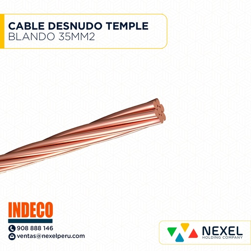 [A82393-4] CABLE DESNUDO TEMPLE BLANDO 35MM2 INDECO