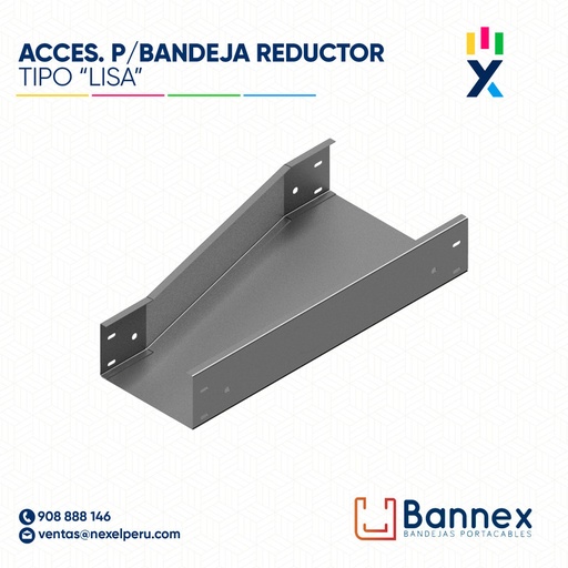[C143894] ACCES. "REDUCTOR"  TIPO "LISA" 500x150MM 1.2MM S/TAPA INC. UNION BANNEX