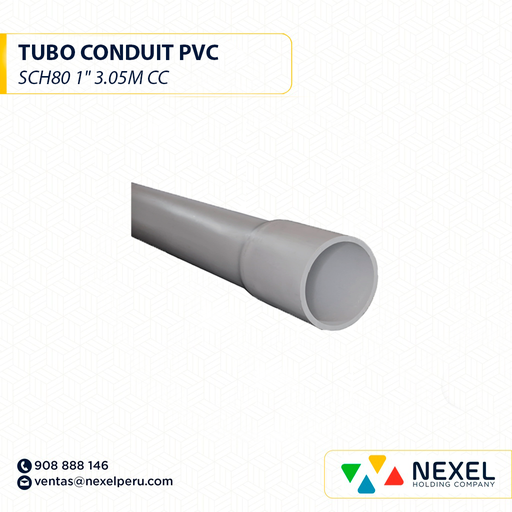 [B743516-1] TUBO CONDUIT PVC SCH80 1" 3.05M CC