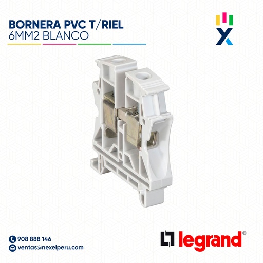 [F142441-O] OUT- BORNERA PVC T/RIEL 6MM2 LEGRAND