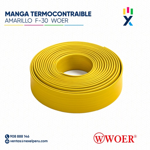 [F74500] MANGA TERMOCONTRAIBLE C/AMARILLO F-30 WOER