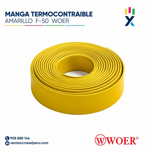 [F74502] MANGA TERMOCONTRAIBLE C/AMARILLO F-50 WOER