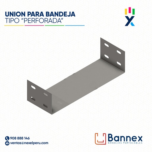 [C146734] UNION TIPO "PERFORADA" 400x60MM 1.2MM / INC. UNION BANNEX