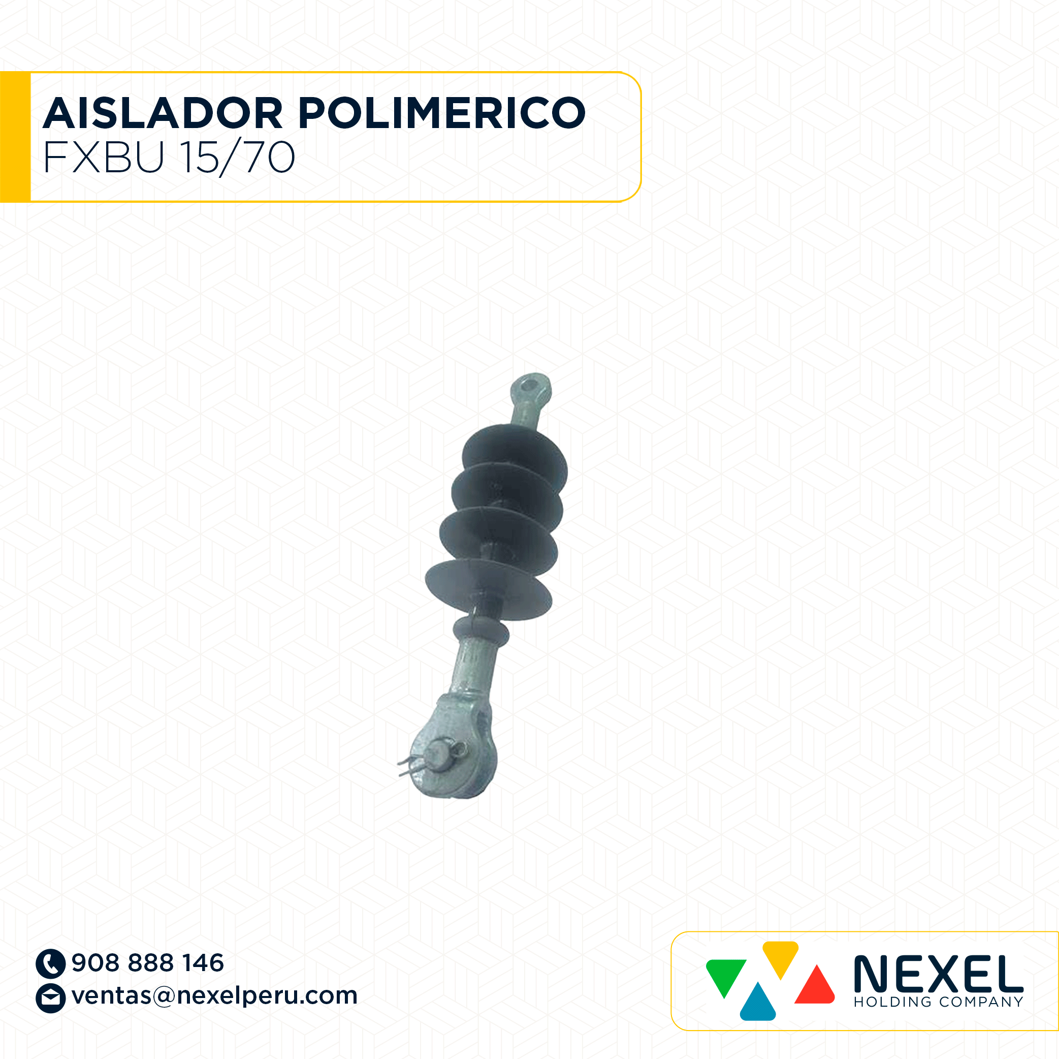 [J24495] AISLADOR POLIMERICO TIPO SUSPENSION FXBU-15/70 STANDARD