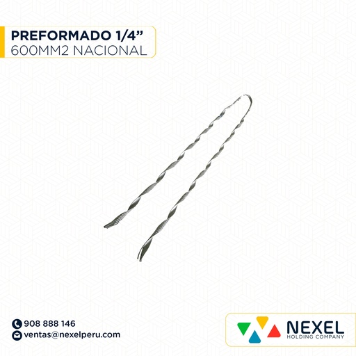 [J73506] PREFORMADO 1/4" X 600MM2 NACIONAL