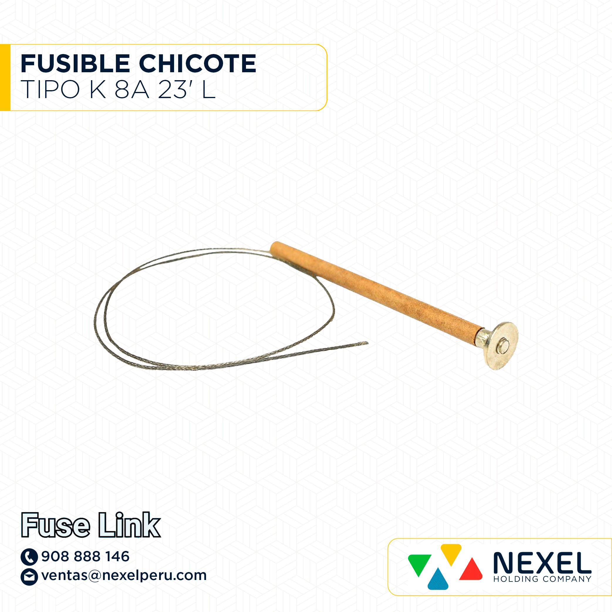 [J122810-O] OUT-FUSIBLE CHICOTE TIPO K 8A 23' L FUSELINK
