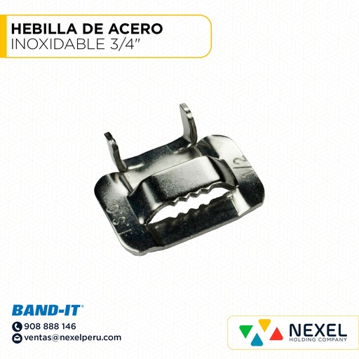 [L22539] HEBILLA DE ACERO INOXIDABLE 3/4" BAND IT (X UND )