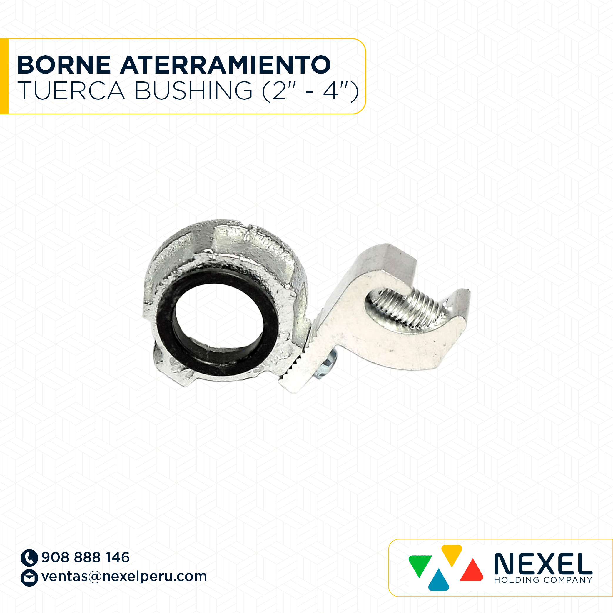 [B96162] BORNE ATERRAMIENTO PARA TUERCA BUSHING (2" - 4")