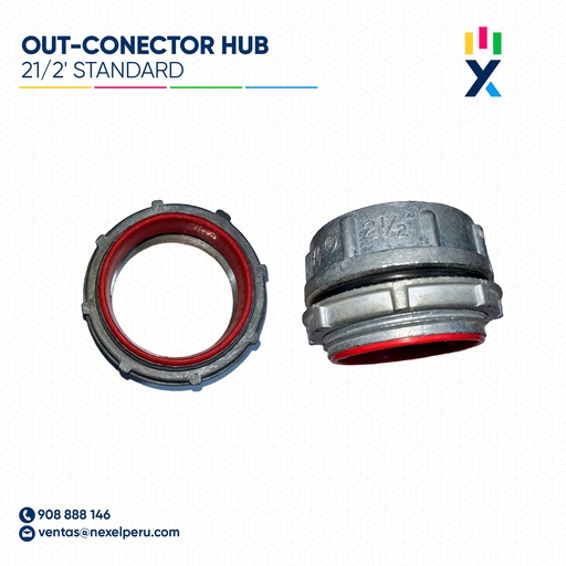 [B34540-O] OUT-CONECTOR HUB 21/2' STANDARD