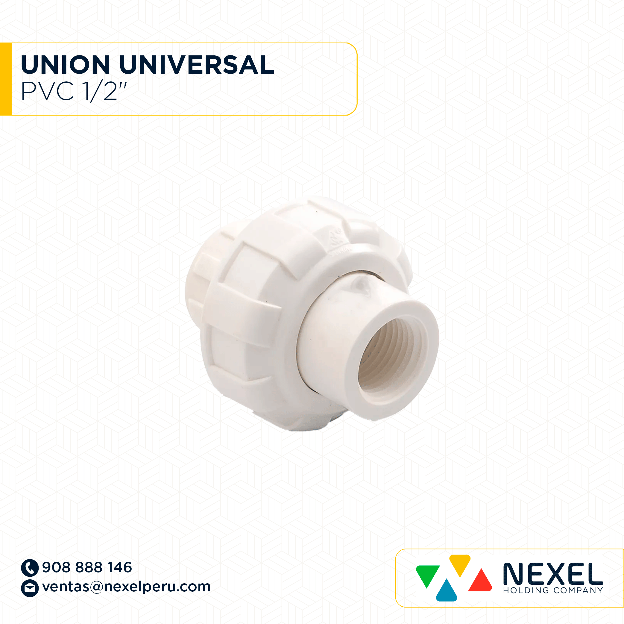[B83381] UNION UNIVERSAL PVC 1/2" STANDARD
