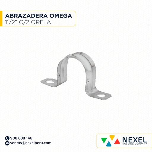 [B92361] ABRAZADERA OMEGA 11/2" C/2 OREJAS STANDARD