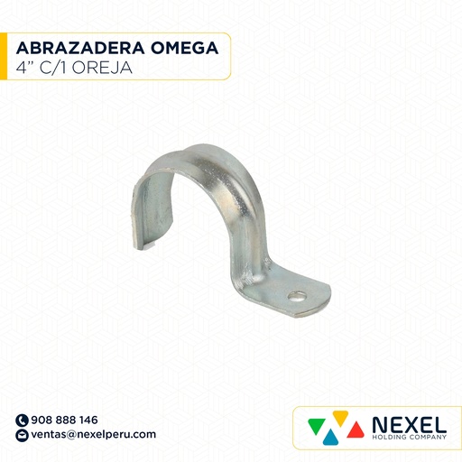 [B92048] ABRAZADERA OMEGA 4" C/1 OREJAS STANDARD IMPORTADO