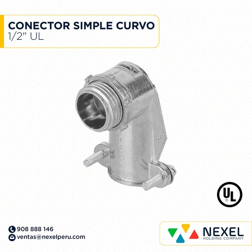 [B61749]   CONECTOR SIMPLE CURVO 1/2" UL STANDARD