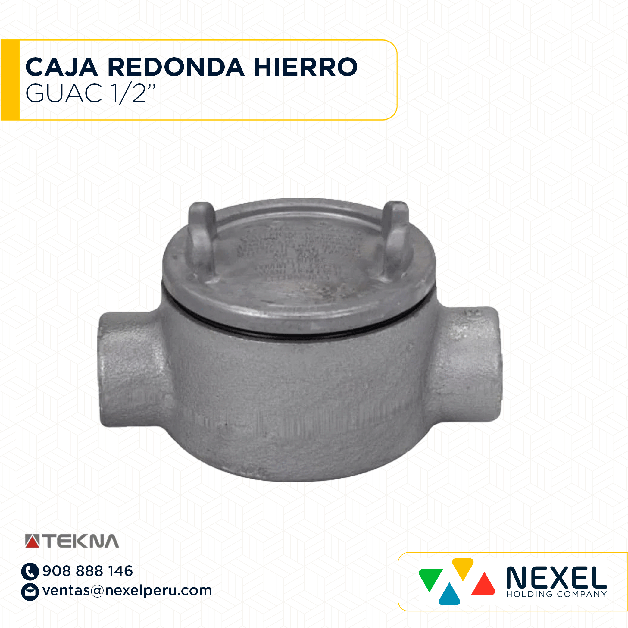 [B51745] CAJA REDONDA HIERRO GUAC 1/2" TEKNA
