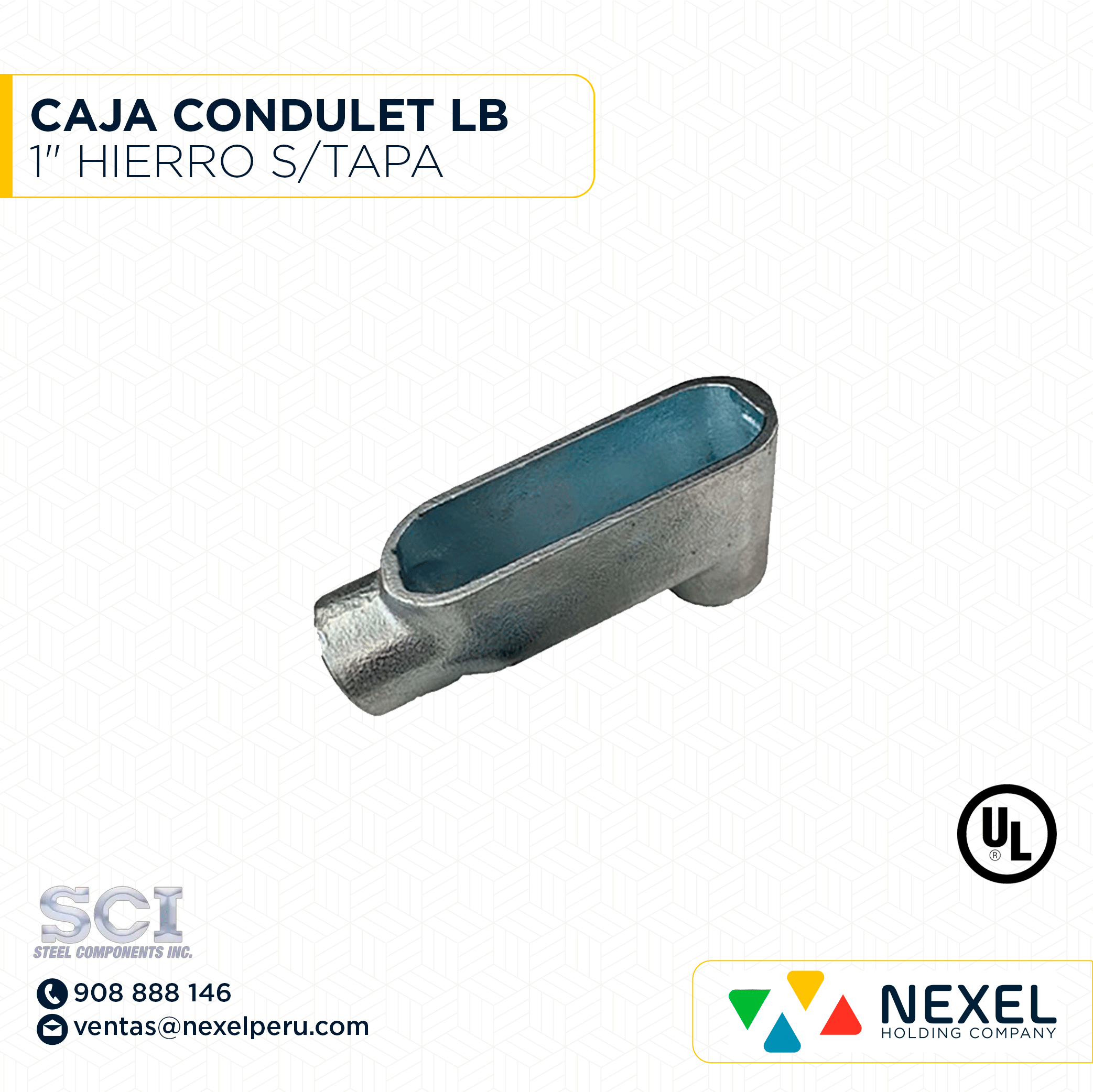 [B51734] CAJA CONDULET LB 1" HIERRO S/TAPA SCI