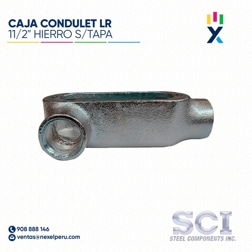 [B51723] CAJA CONDULET LR 11/2" HIERRO S/TAPA SCI
