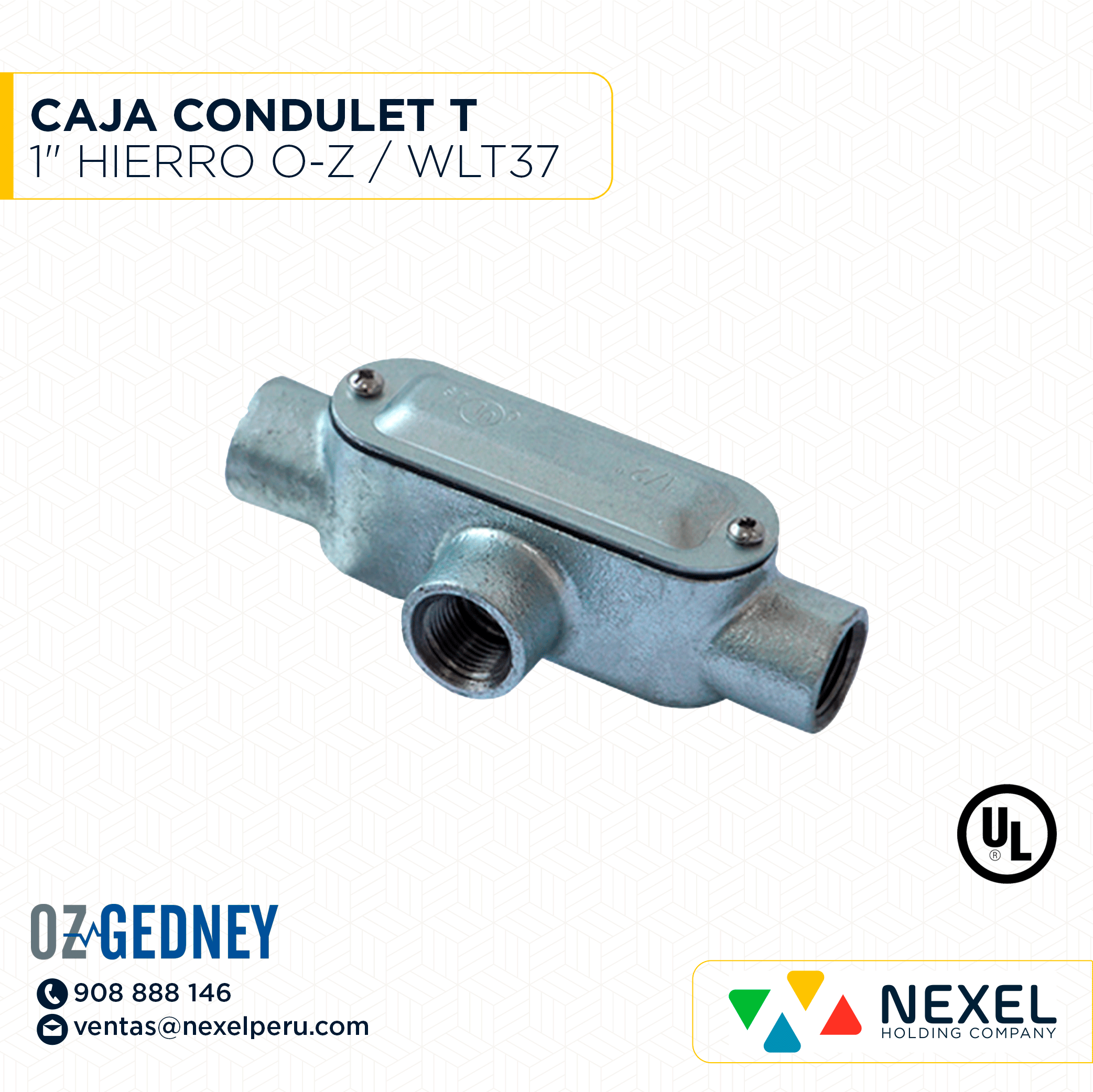 [B51705] CAJA CONDULET T 1" HIERRO O-Z / WLT37 GEDNEY