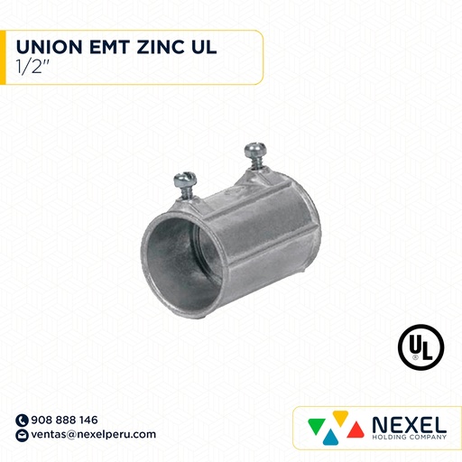 [B11360] UNION EMT 1/2" ZINC UL STANDARD