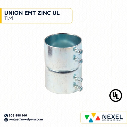 [B11356] UNION EMT 11/4" ZINC UL STANDARD