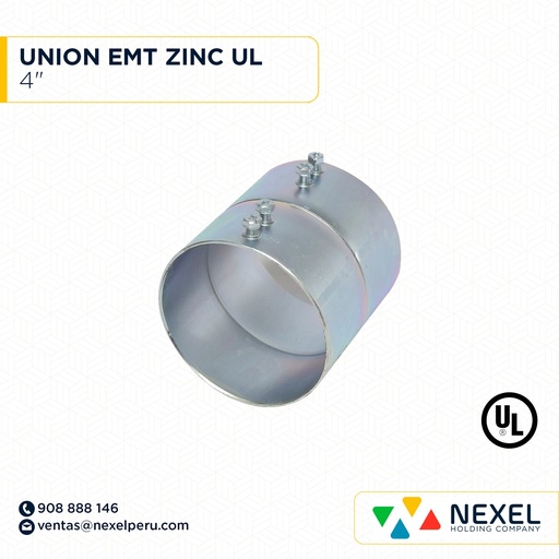[B11329] UNION EMT 4" ZINC UL STANDARD