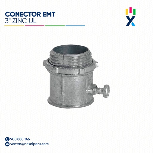 [B11327] CONECTOR EMT 3" ZINC UL STANDARD