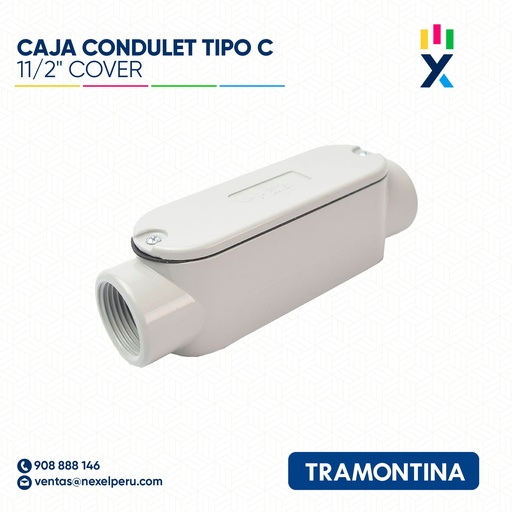 [B91260] CAJA CONDULET TIPO C 11/2" COVER TRAMONTINA